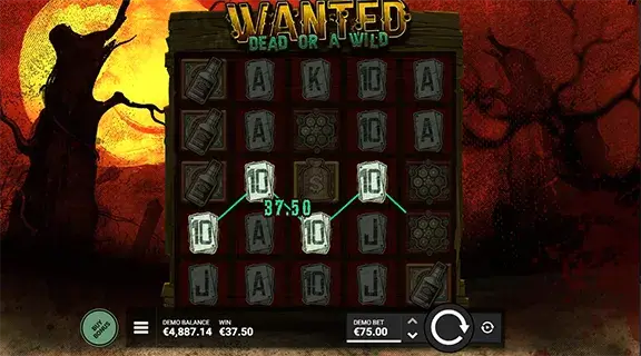 Giao diện Casino của Wanted Dead or a Wild